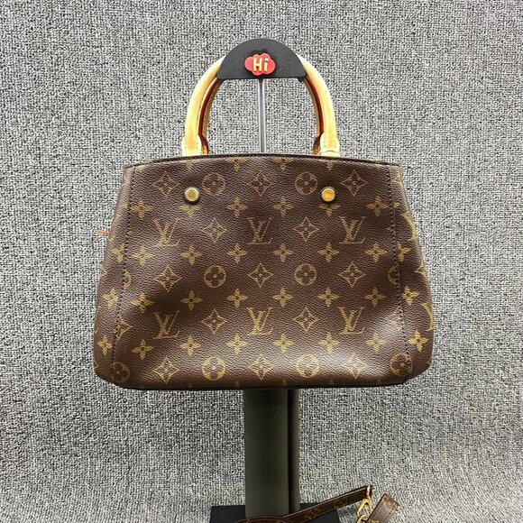100% Authentic Louis Vuitton Montaigne BB Brown Monogram Canvas Satchel Bag - Picture 2 of 16